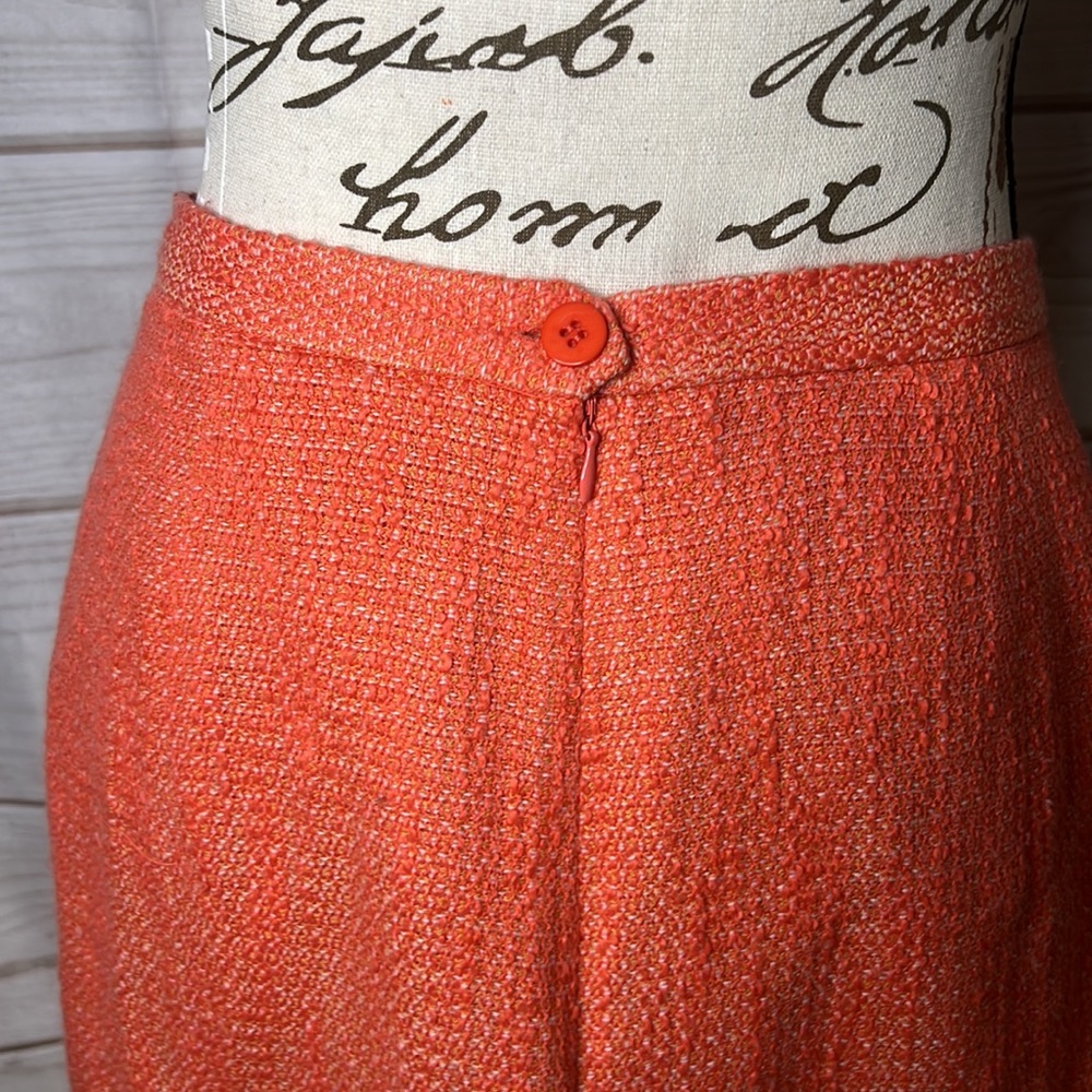 LeSuit Flared Pencil Skirt - Coral Mango Textured skirt -Women’s Skirt - 10P -A7 - Picture 6 of 8